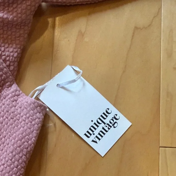 Unique Vintage Pink Textured Blouse - Picture 3 of 4